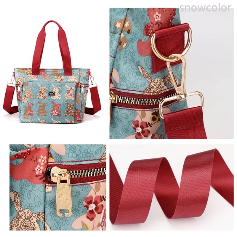 Beg Silang Perempuan Túi Xách Đeo Chéo Canvas Phong Cách Hàn Quốc Beg Besar Beg Tangan Wanita Murah Cantik Cho Nữ