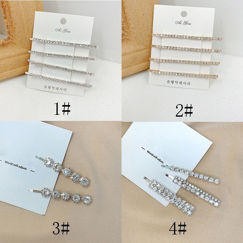 Bộ kẹp tóc đính đá zircon sang trọng thời trang dành cho nữ