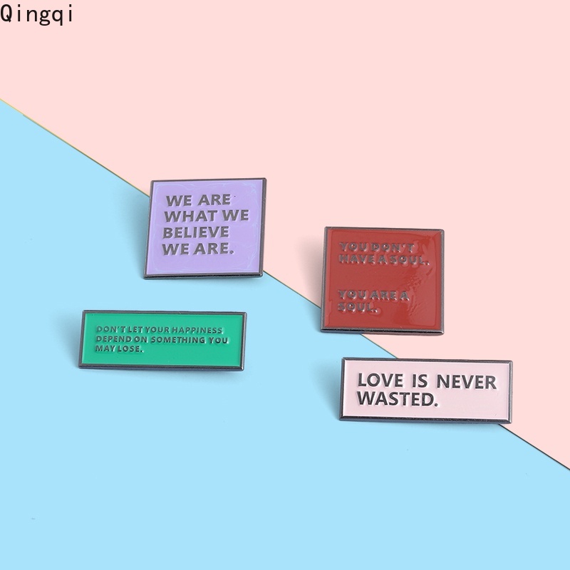 Huy hiệu cài áo MISS ZOE tráng men in chữ live actively sáng tạo dùng làm quà tặng cho bé/ bạn bè