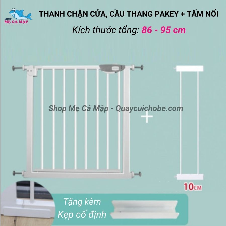 Thanh Nối Chắn Cửa Chắn Cầu Thang PAKEY kích thước 10cm 20cm 30cm 45cm TẶNG KẸP CỐ ĐỊNH