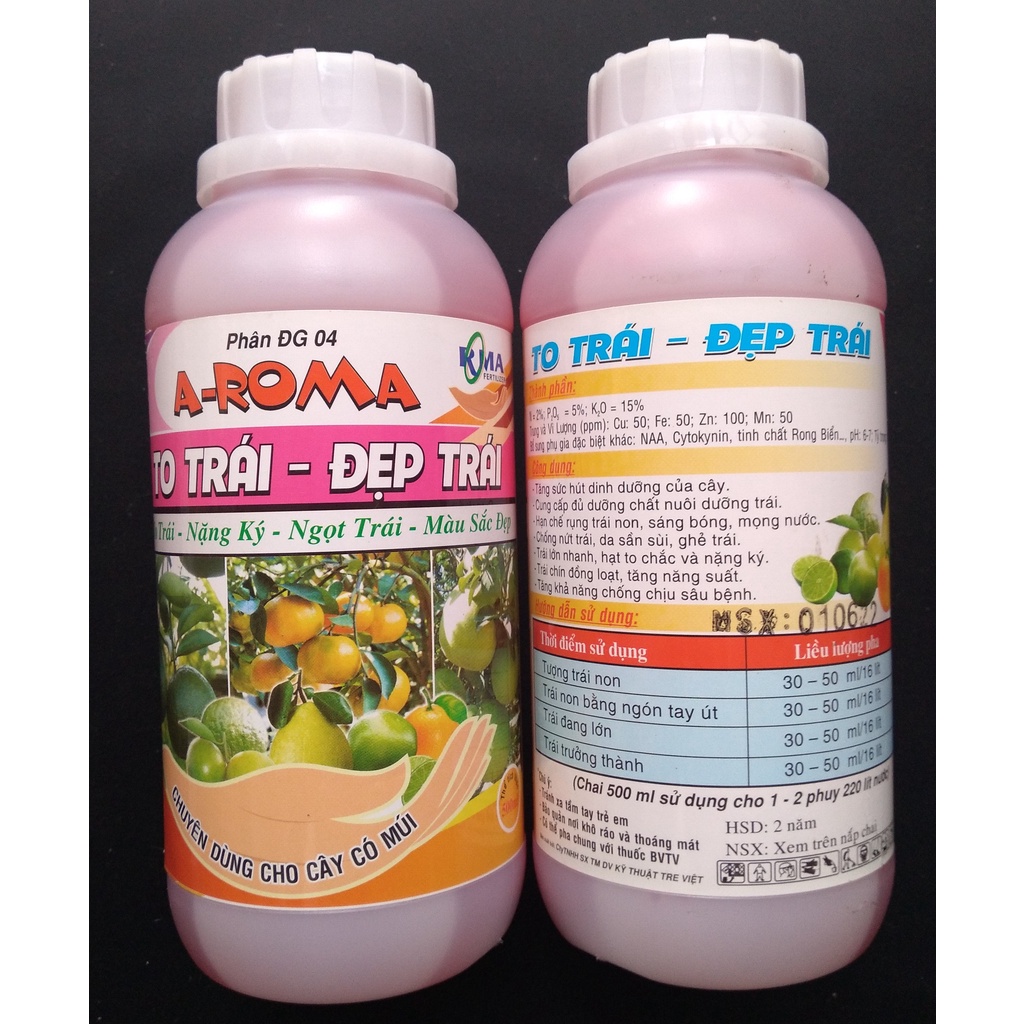 Phân bón A-Romoa - Siêu to trái,đẹp trái - Chai lớn 500ML