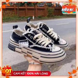 [Xả kho] Giày xvessel 🎁 Freeship 🎁đế gỗ, giày cv rách độn đế đủ size nam nữ full-box bill