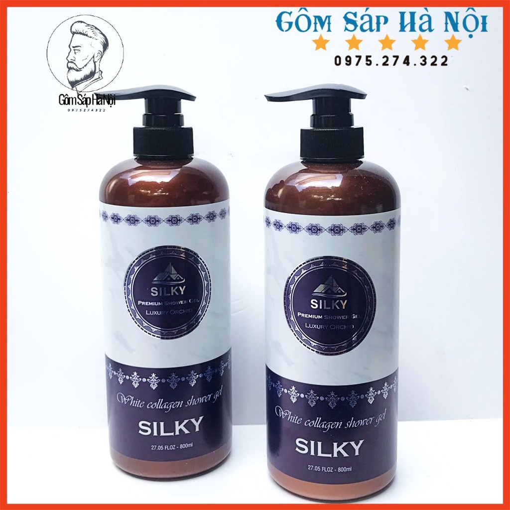 Sữa Tắm SILKY WHITE COLLAGEN SHOWER GEL LUXURY ORCHID 800ml