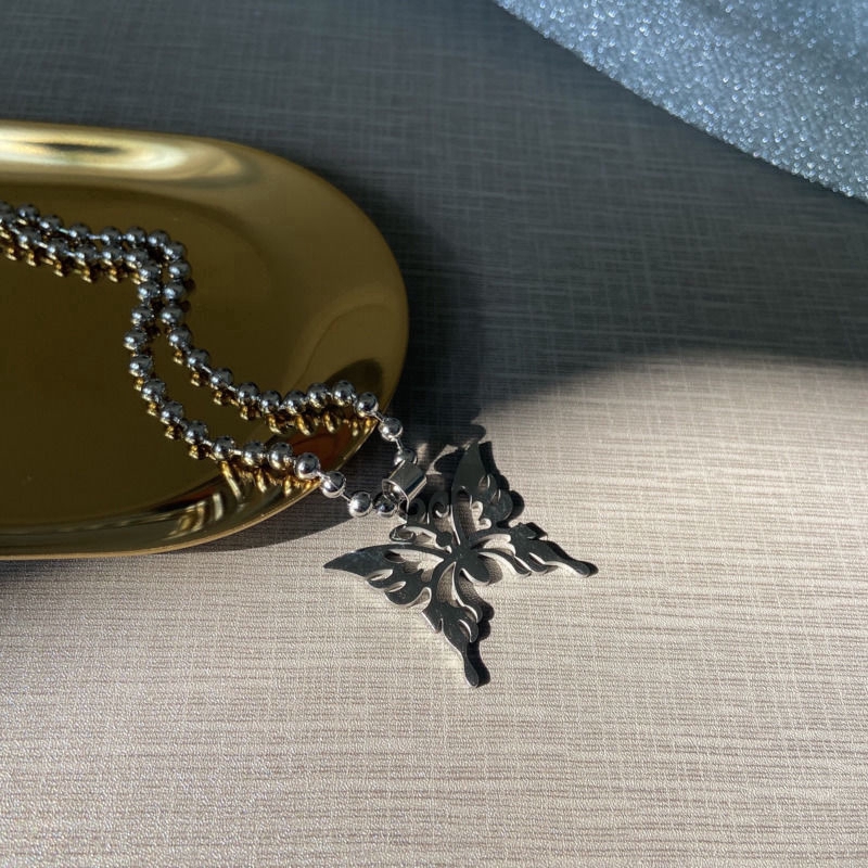 Vòng Cổ Gắn Mặt Hình Bươm Bướm Độc Đáo Phong Cách Hip-Hop Cá Tính