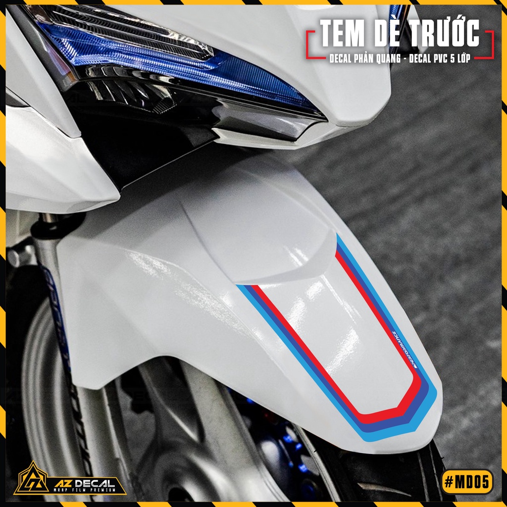 Tem Mỏ Dè - Chắn Bùn Xe Máy, Xe Điện | MD05 | Decal Chống Nước, Dễ Dán Tại Nhà
