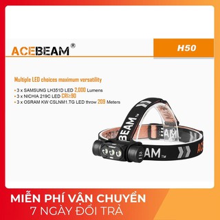 ĐÈN ĐEO ĐẦU 3 LED ACEBEAM H50