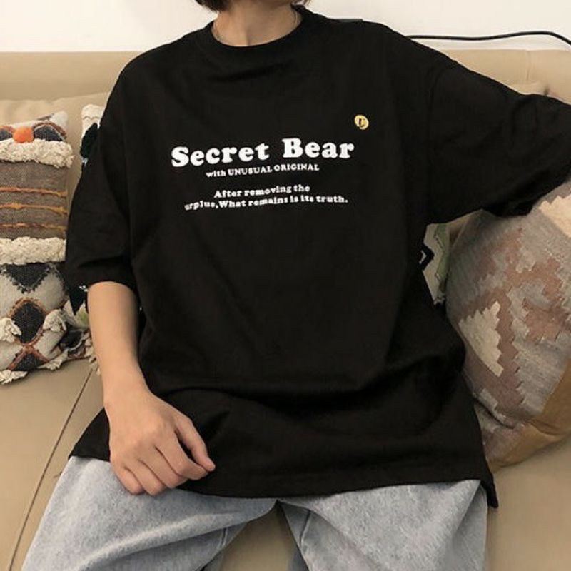 Áo thun tay lỡ Unisex Secrer Bear