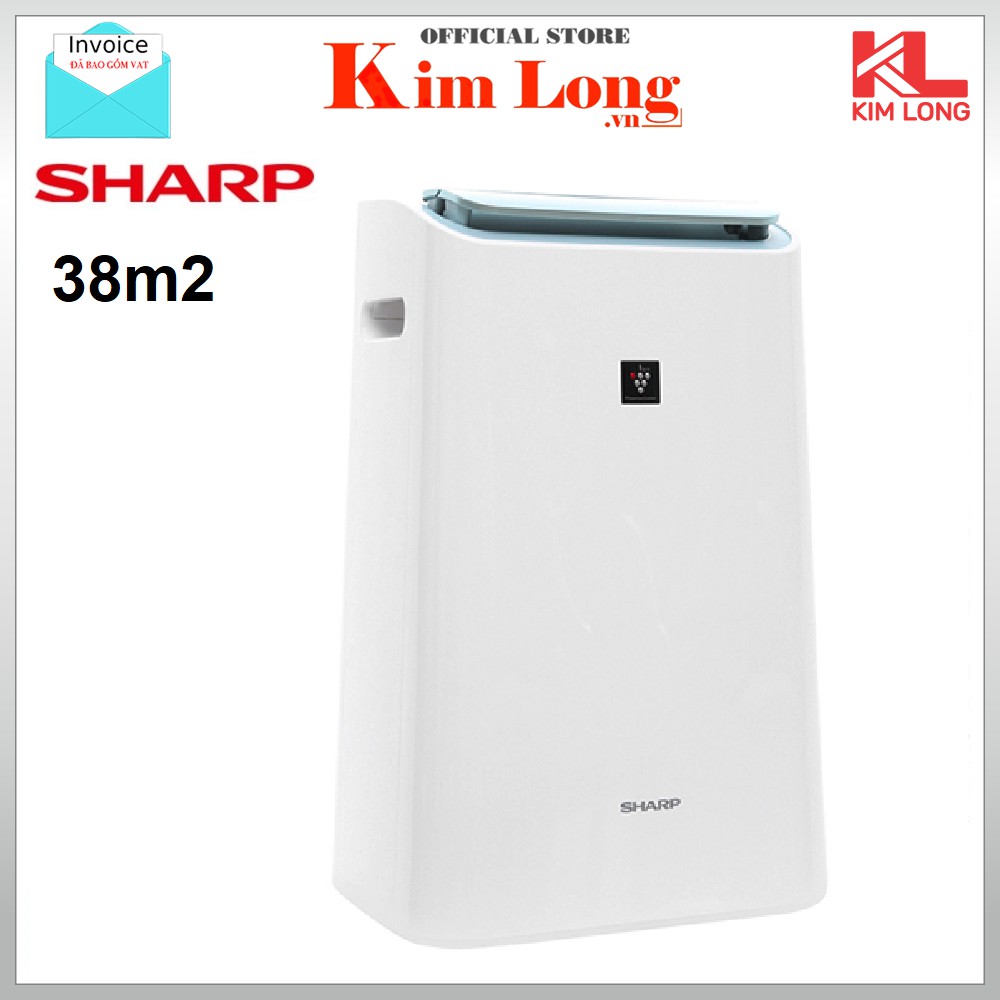 Máy lọc không khí hút ẩm ion Sharp DW-E16FA-W (38m2) Plasmacluster ion - Bảo hành chính hãng 12 Tháng