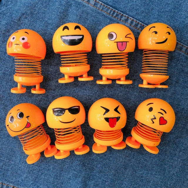 [COMBO 8 THÚ NHÚN EMOJI] Thú Nhún Emoji Lò Xo Biểu Tượng Cảm Xúc Giảm Stress :;