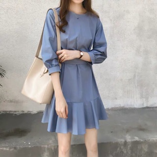 Váy xanh đuôi cá qc hàng ord