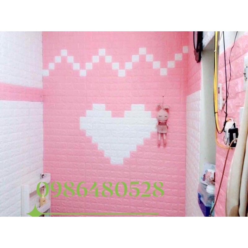 xốp dán tường 3D Hoa Văn Tim | BigBuy360 - bigbuy360.vn