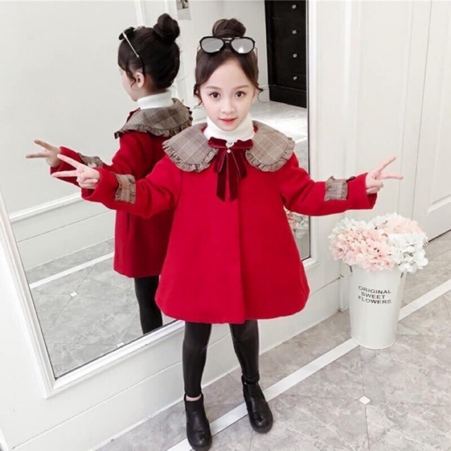 Áo dạ bé gái