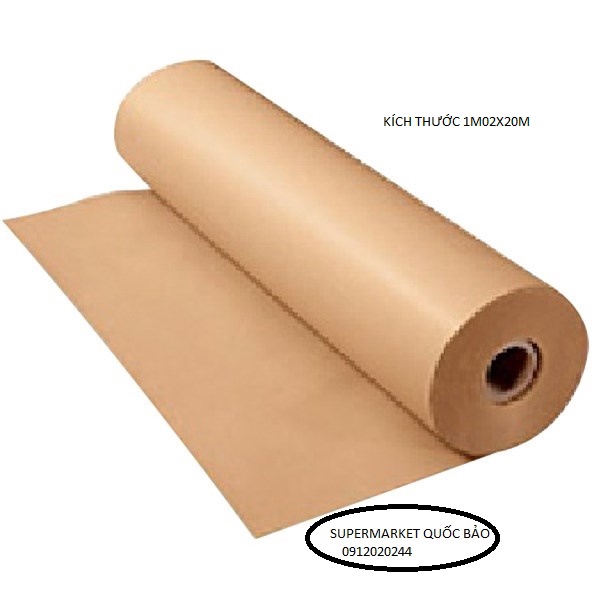 Cuộn giấy xi măng Kraft bọc gói hàng hóa chống xước 20m x 1m05