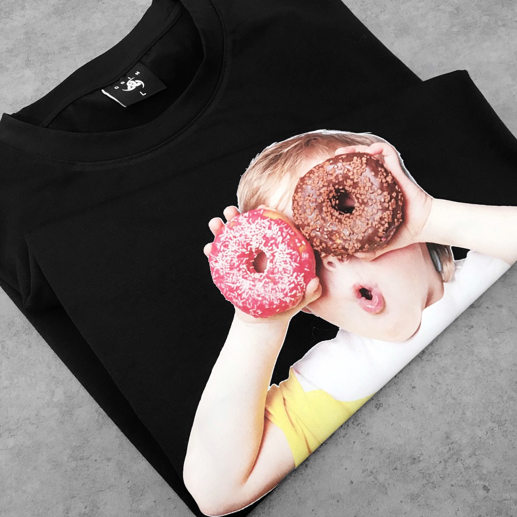 Áo thun tay lỡ Baby Donut, áo phông oversize ngắn tay không cổ unisex Odin Clothing | BigBuy360 - bigbuy360.vn