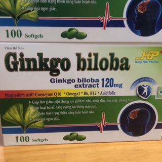 Ginkgo biloba (hộp 10 vỉ x 10 viên)