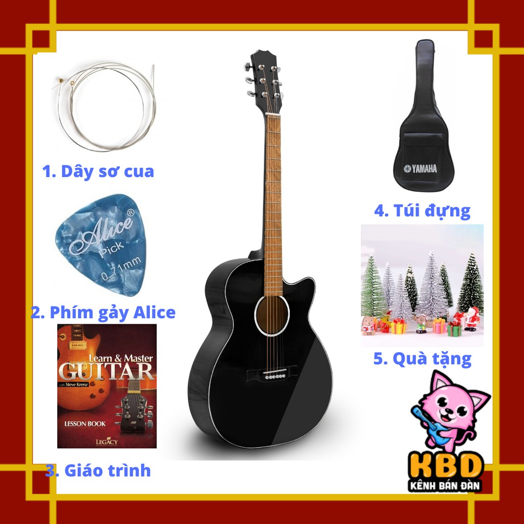 Đàn guitar Acoustic cao cấp Full gỗ nhập khẩu TẶNG kèm bộ phụ kiện. BẢO HÀNH trọn đời. Quà tặng ngẫu nhiên sticker