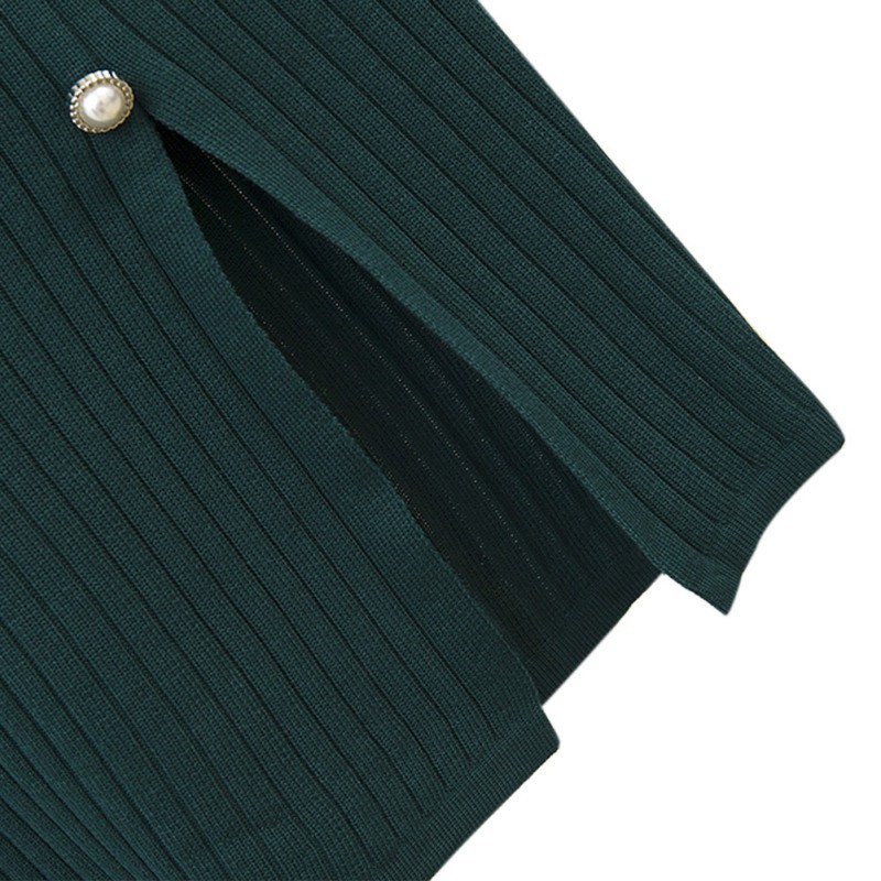 Chân váy dài lưng cao màu trơn thiết kế xẻ quyến rũ