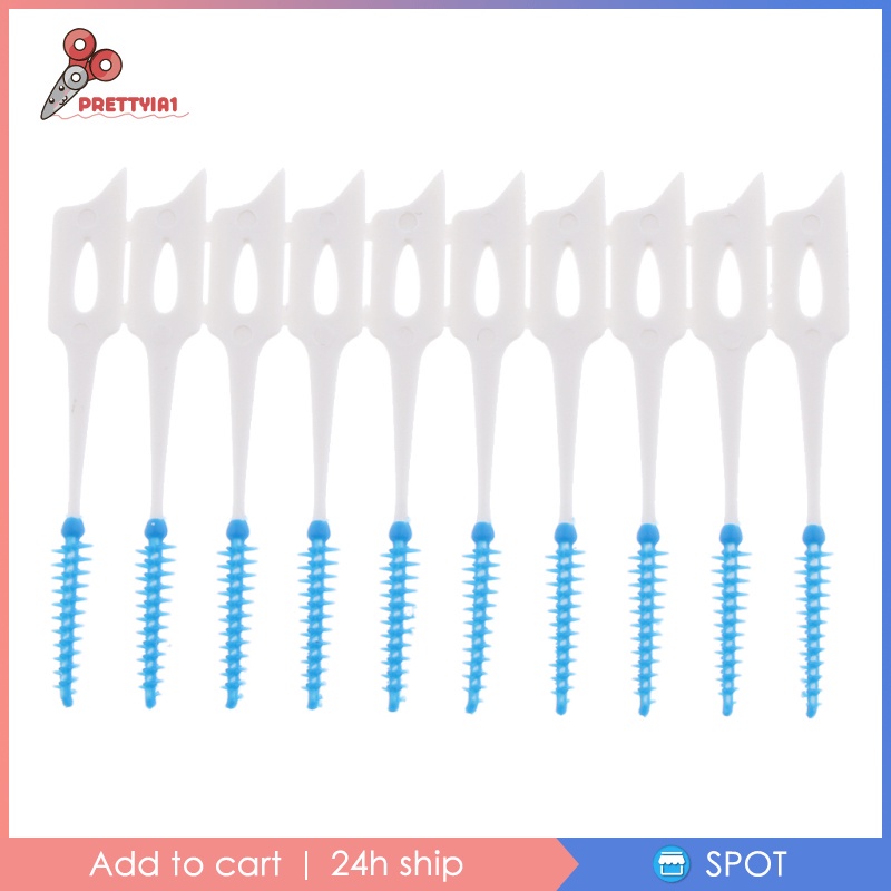 [Hàng mới về] Bộ 40 cây tăm xỉa kẽ răng bằng silicone