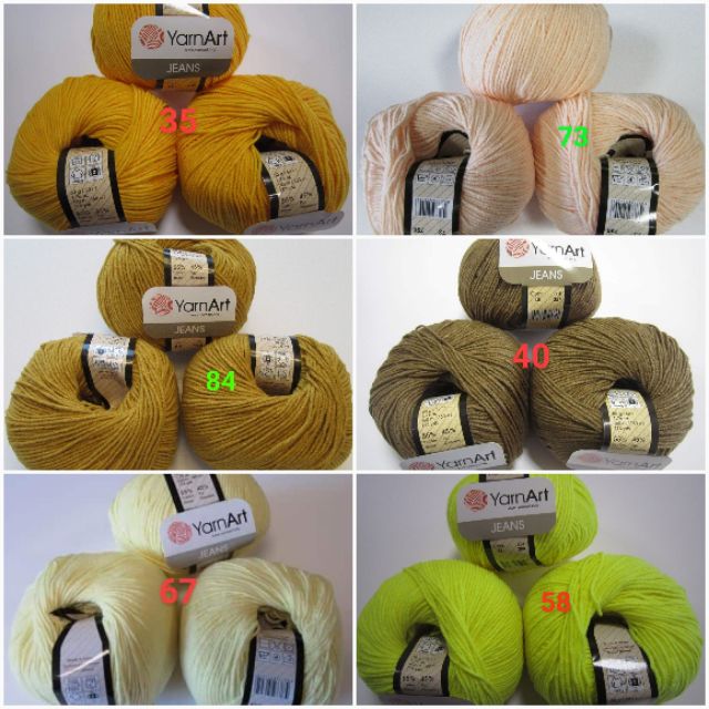 Len Jeans - Yarn Art - bảng màu 2