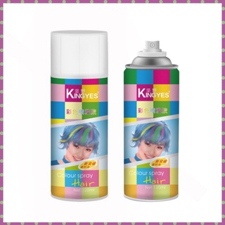 Gôm Xịt Nhuộm Tóc Tạm Thời Màu Trắng Kingyes 120ml/Chai