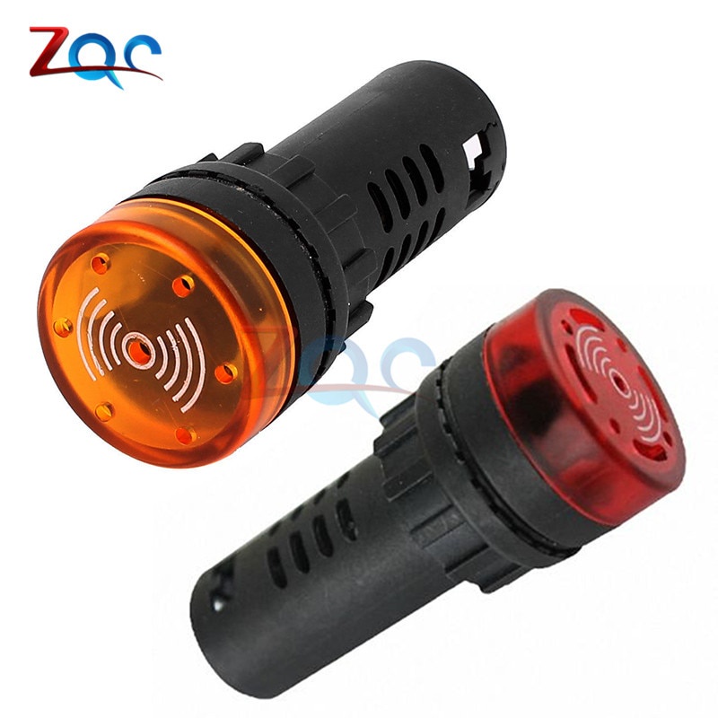 Còi Báo Hiệu Đèn LED AD16-22SM DC 12V 24V AC 110V 220V
