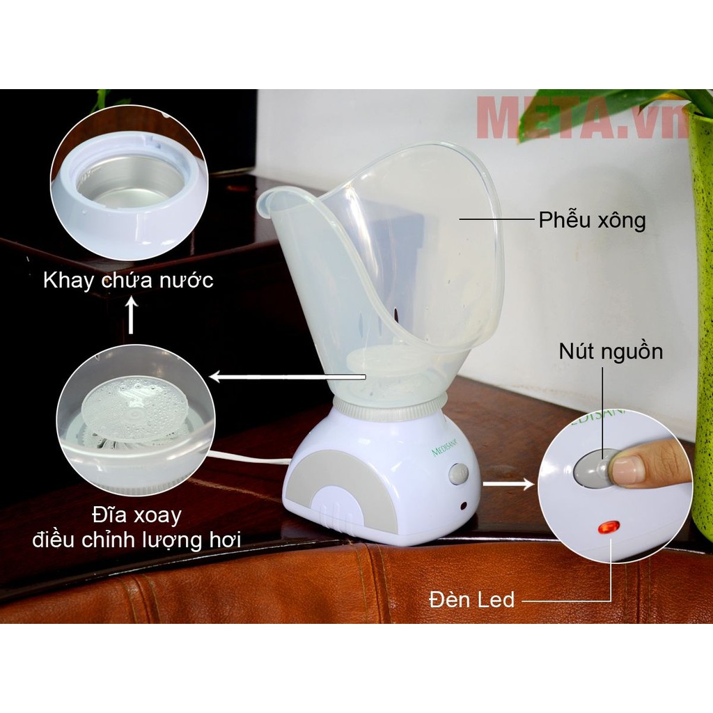 Máy xông mặt Medisana FSS - máy xông hơi cho da mặt [nhập Đức chính hãng]