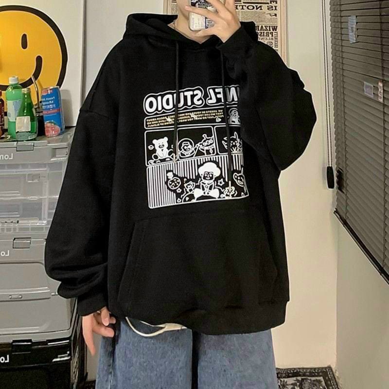 ÁO KHOÁC HOODIE NAM NỮ FOM RỘNG HỌA TIẾT UNFL STUDIO THỜI TRANG SIÊU SOÁI