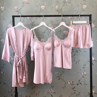 Set đồ ngủ 4 chi tiết siêu đẹp