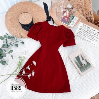 Bigsize Đầm nhung D589