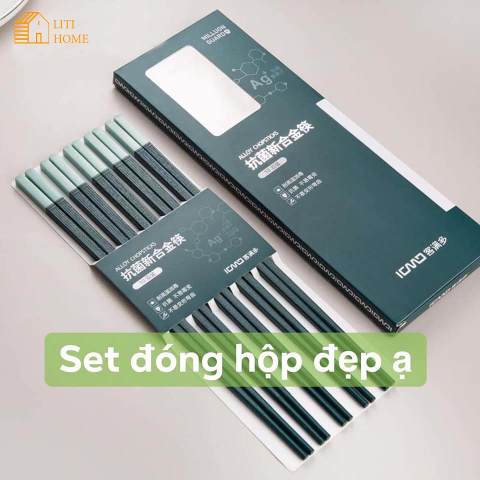 Set 10 đôi đũa sợi thủy tinh kháng khuẩn cao cấp - Đồ gia dụng nhà bếp