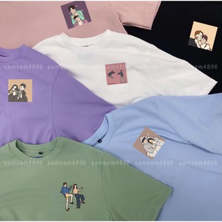 [FREESHIP 50K Áo thun đôi bạn form rộng tay lỡ (video ảnh thật shop samsam4896)