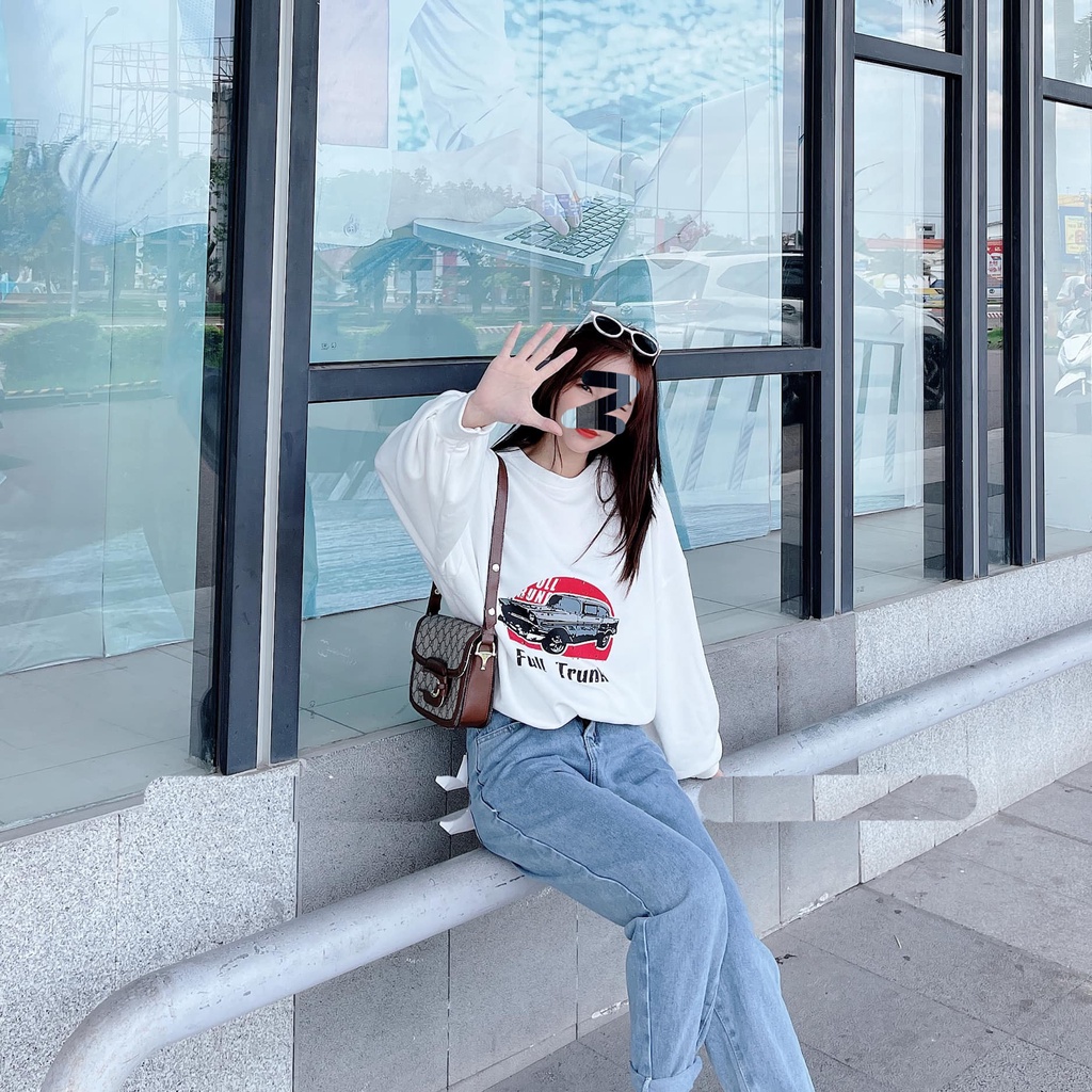 [ NHÂN TÂM ] QUẦN BAGGY JEAN NỮ LƯNG CAO 2 NÚT THẮT XƯƠNG CÁ MÀU XANH NHẠT CHẤT BÒ DÀY DẶN CAO CẤP HADI
