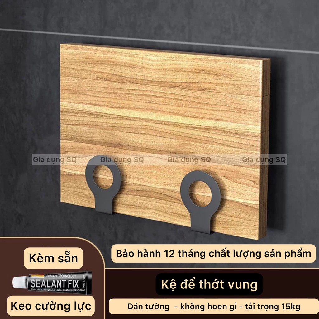Kệ để thớt dán tường inox sơn tĩnh điện, kệ treo tường nhà bếp để đồ