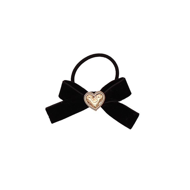 Kẹp tóc nơ vải nhung phong cách vintage Hàn Quốc ngọt ngào cho nữ