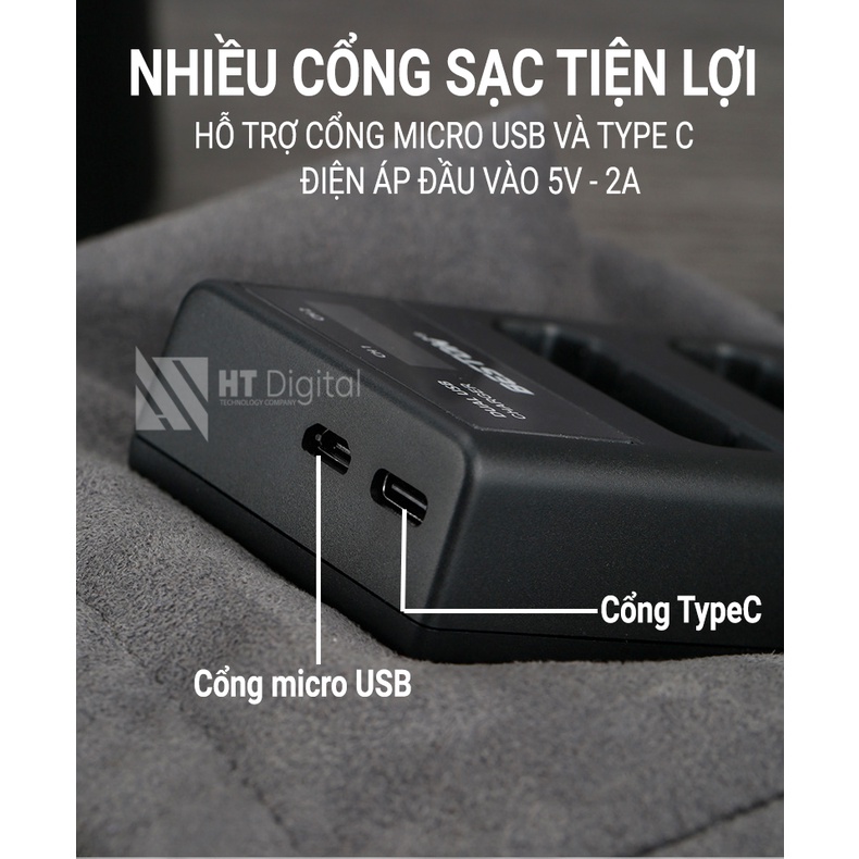 Dock sạc 2 + 2 Pin Canon LP-E8 1800mAh Cho Máy Ảnh Canon 550D 600D 650D 700D ( hàng chính hãng )