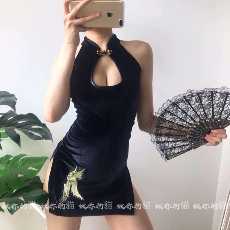 Váy Ngủ Kiểu Dáng Sườn Xám Gợi Cảm Cho Nữ