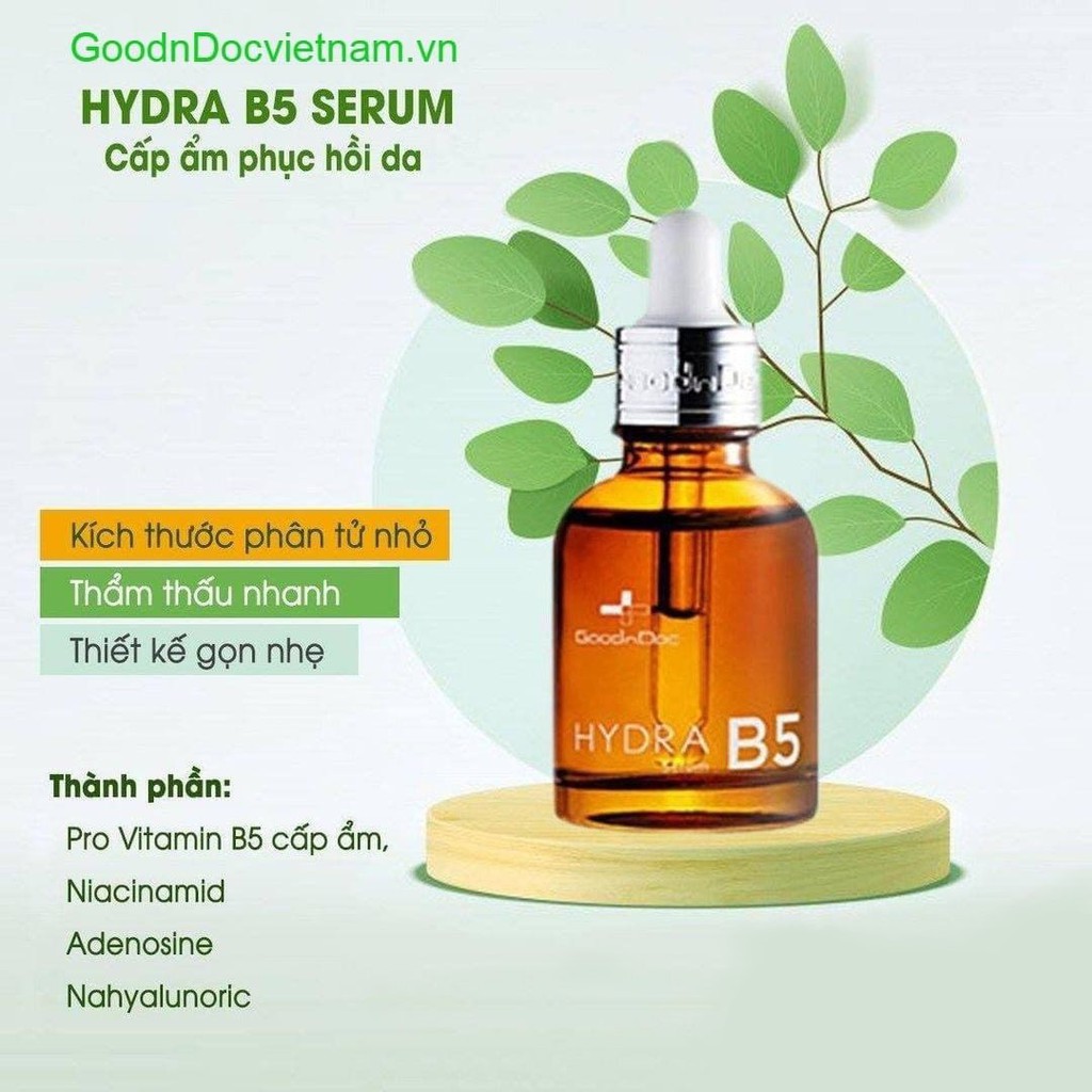 SERUM GOODNDOC HYDRA B5 Cấp ẩm và Phục hồi da 30ml