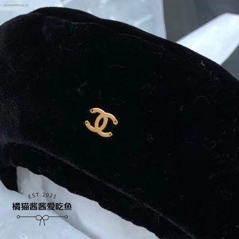 Mũ beret vải nhung màu đen kiểu Anh cổ điển hợp thời trang