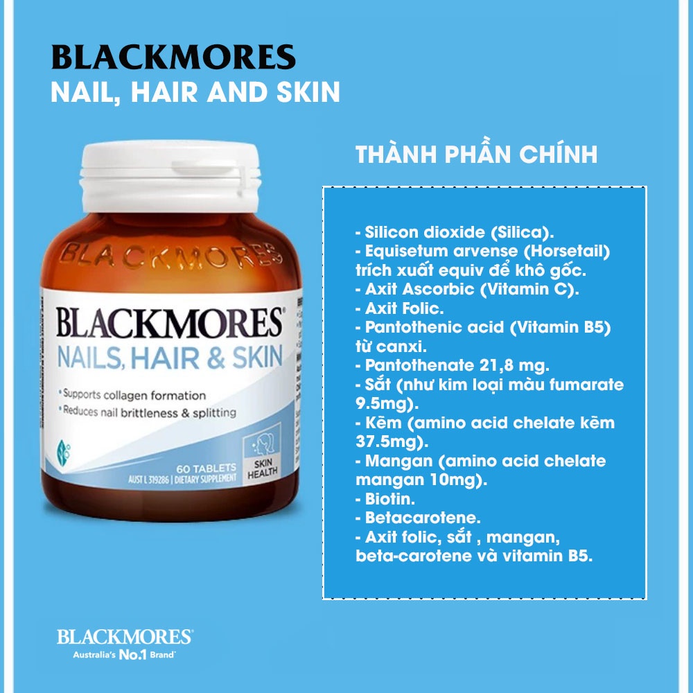 Tinh dầu hoa anh thảo Blackmores 190 viên đẹp da, chống lão hóa, cải thiện nội tiết tố nữ