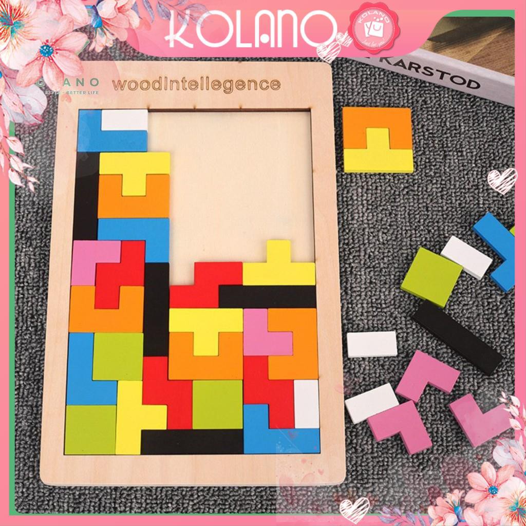 Đồ Chơi Xếp Hình Gỗ KOLANO Đồ Chơi Giáo Dục Trí Uẩn Tangram Nga Phát Triển Tư Duy Thông Minh TE-001212