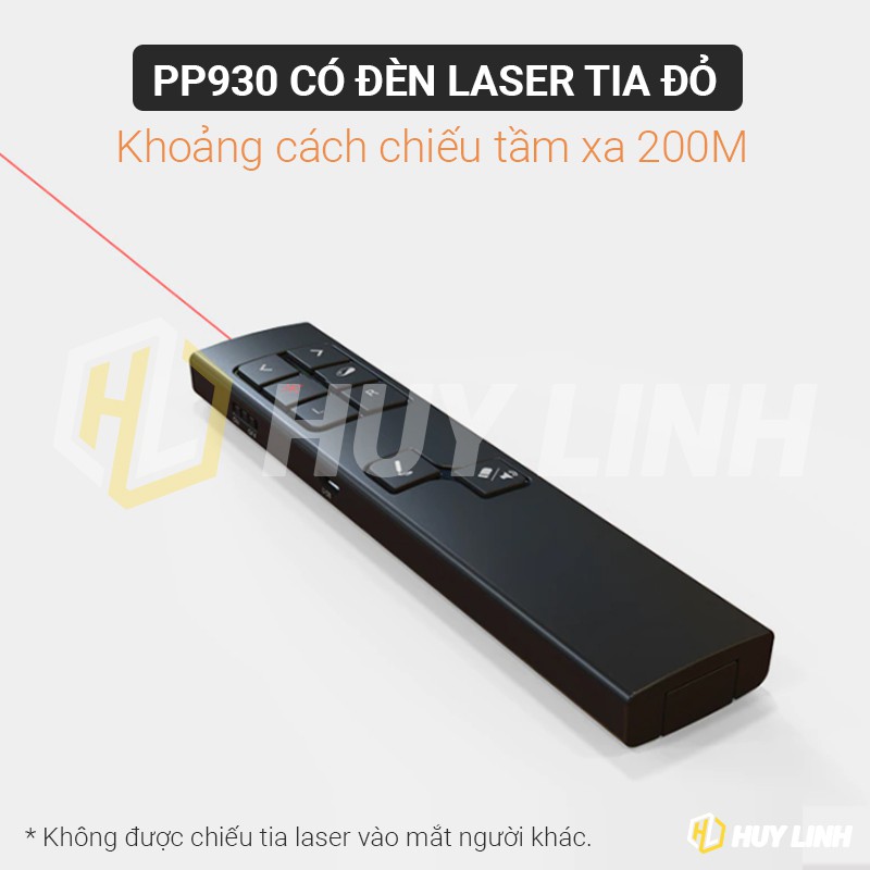 Bút Trình Chiếu Viboton PP-930 tia màu đỏ - Kiêm chuột bay có điều chỉnh âm lượng trực tiếp fullbox