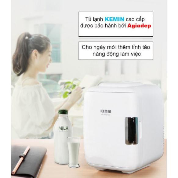 Tủ lạnh KEMIN , tủ mát 4 Lit (2 chiều nóng lạnh) mini cắm oto xe hơi hoặc trong nhà cao cấp