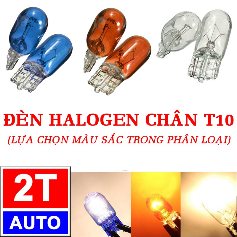 Đèn halogen ha lô gen soi biển số_ đèn trần đèn mí demi đờ mi chân T10 cho ô tô xe hơi  SKU: 259