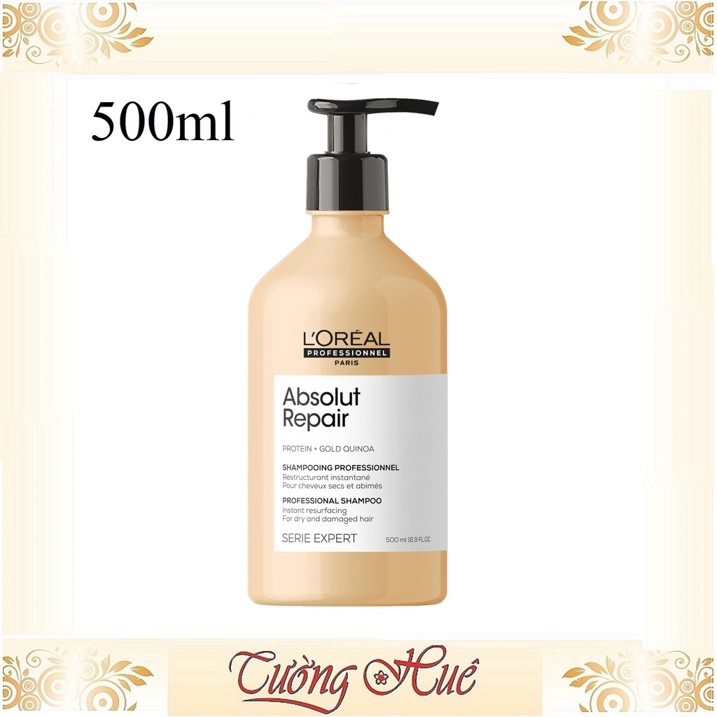 Dầu Gội Chăm Sóc Tóc Hư Tổn Loreal Serie Expert Absolut Repair - 500ml