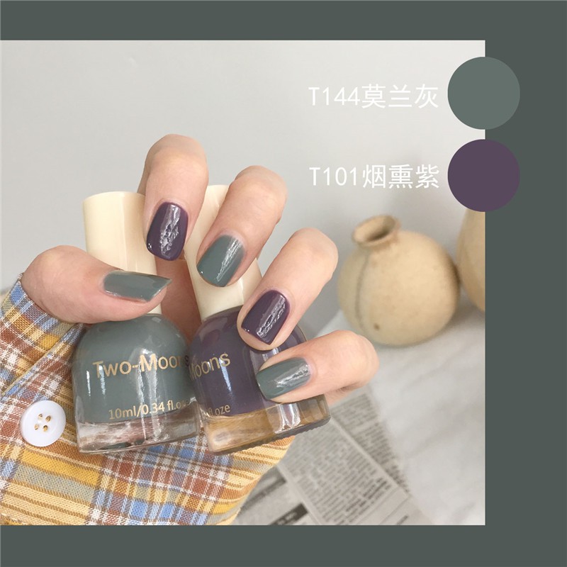 ❀TWO-MOONS❀Bộ sơn móng tay màu kẹo 2pc 10ml