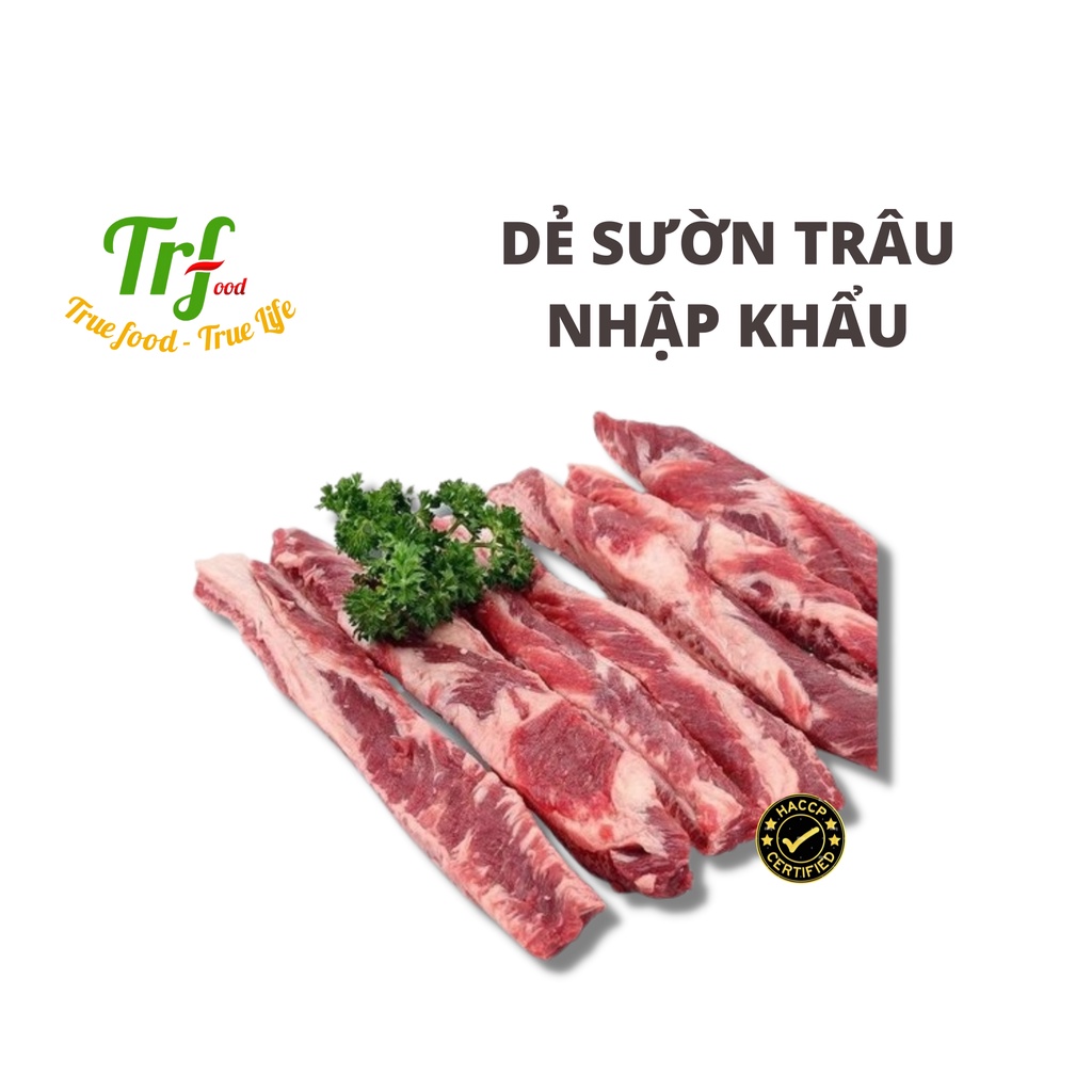 Thịt dẻ sườn trâu Truefood nhập khẩu khay 500g HN ship hỏa tốc