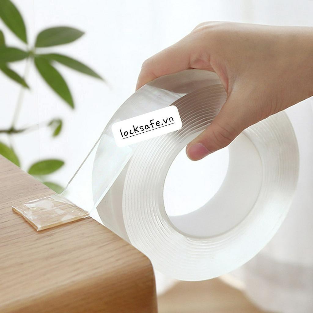 Băng Keo 2 Mặt Siêu Dính Trong Suốt Khổ 2cm, 25cm, 30cm Dài 2 Mét