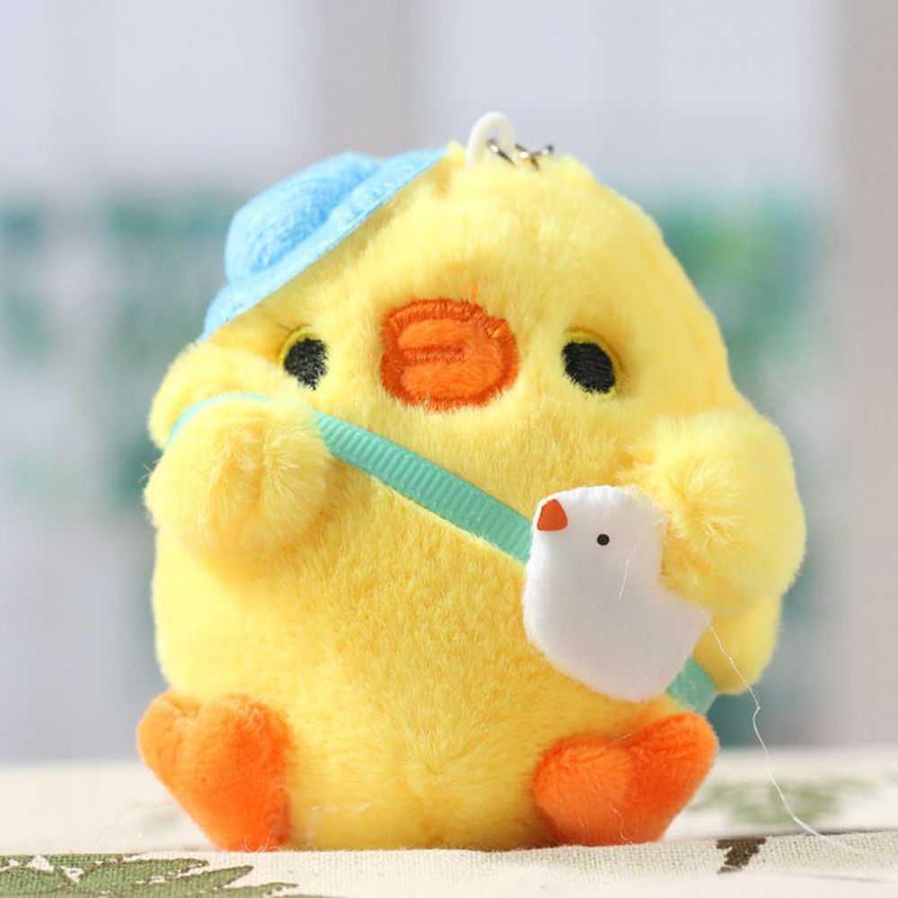 Thú nhồi bông hình gà con mini dễ thương có gắn móc khóa làm quà tặng giáng sinh