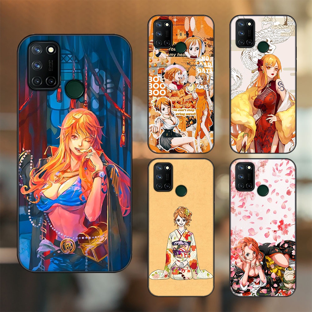 Ốp lưng Realme C17, 7i viền đen in hình Nami One Piece Đảo Hải Tặc