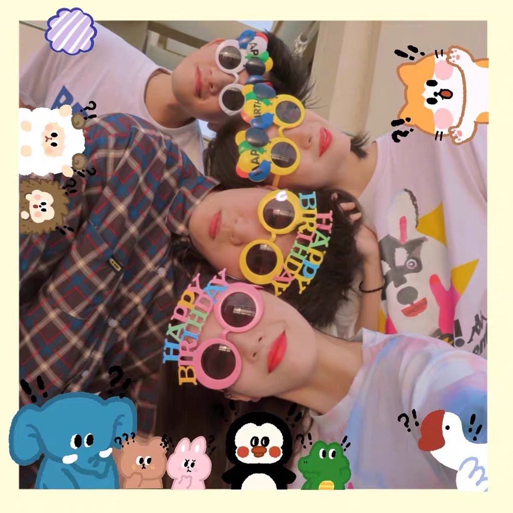 Kính sinh nhật vui nhộn mắt kính happy birthday phụ kiện sinh nhật HAPPYKID KSN
